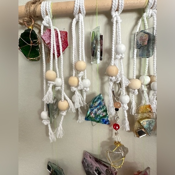 OOAK Assemblage Art Sculpture Hanging Decor Resin Handmade Mosaic Indoor/Outdoor - Picture 10 of 16